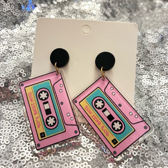 Jewelry - Retro Cassette Tape Earrings